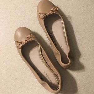 Nude Madison Leather ballet flats, 206 Collective